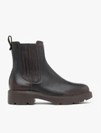 Brown full grain leather slippers