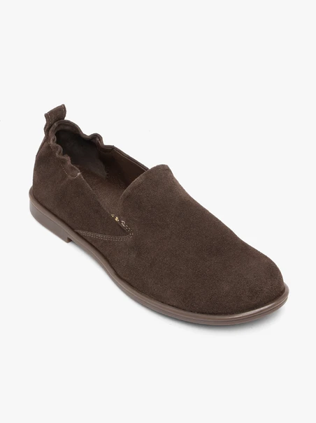 Mokassins aus braunem Veloursleder