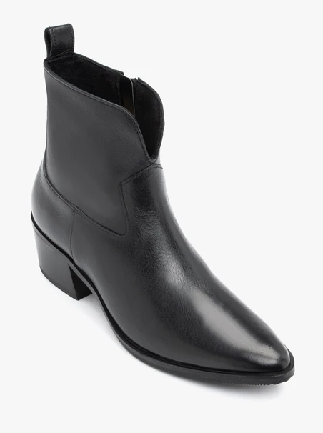 Schwarze Cowboystiefel aus Leder