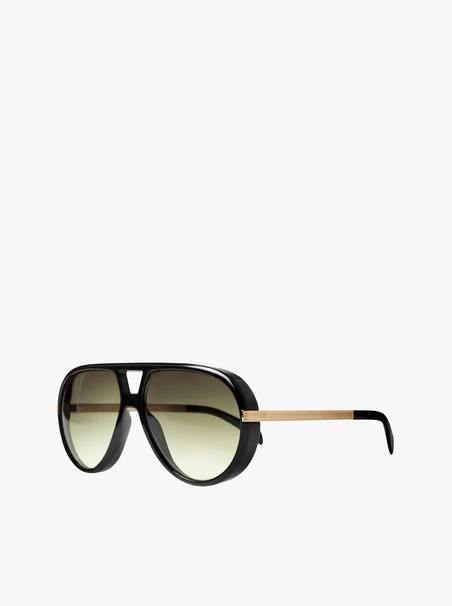 Czarne okulary unisex aviator