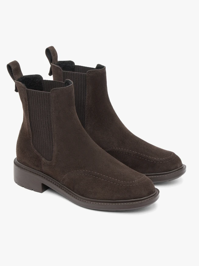 Brown velour slippers