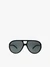 Unisexowe okulary aviator czarne