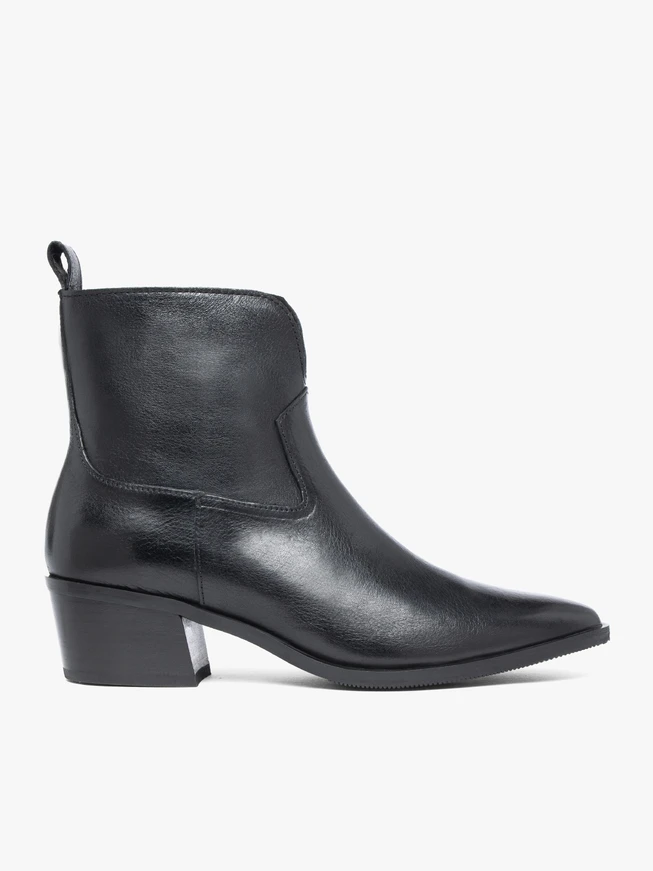 Schwarze Cowboystiefel aus Leder