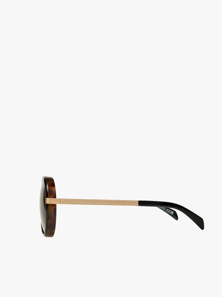Unisexowe okulary aviator czarne
