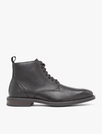 Dark brown full grain leather boots