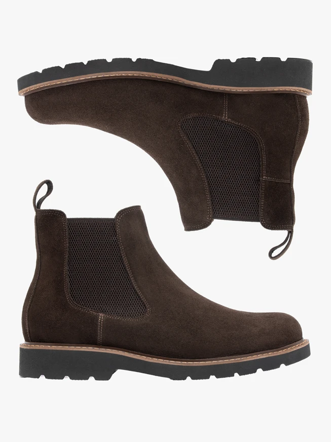 Dark brown velour slippers