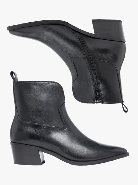 Schwarze Cowboystiefel aus Leder