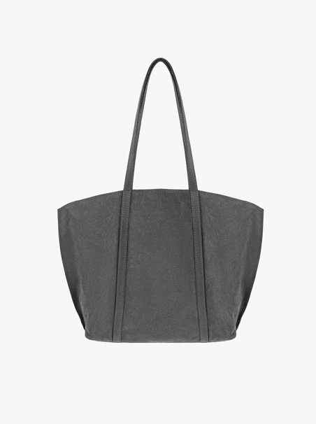 Ciemnoszara duża torebka typu shopper