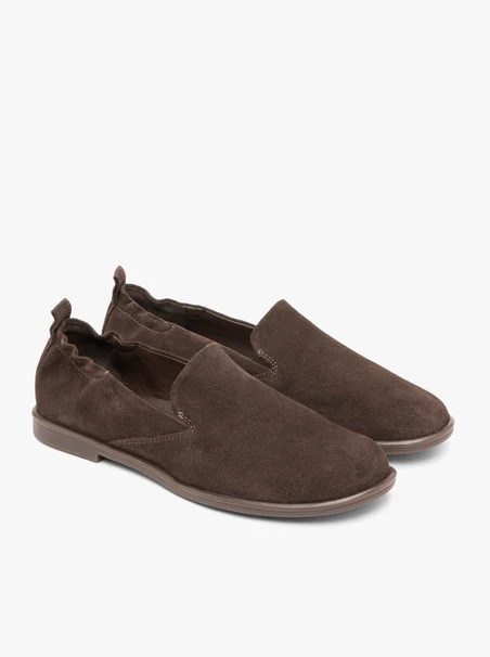 Mokassins aus braunem Veloursleder