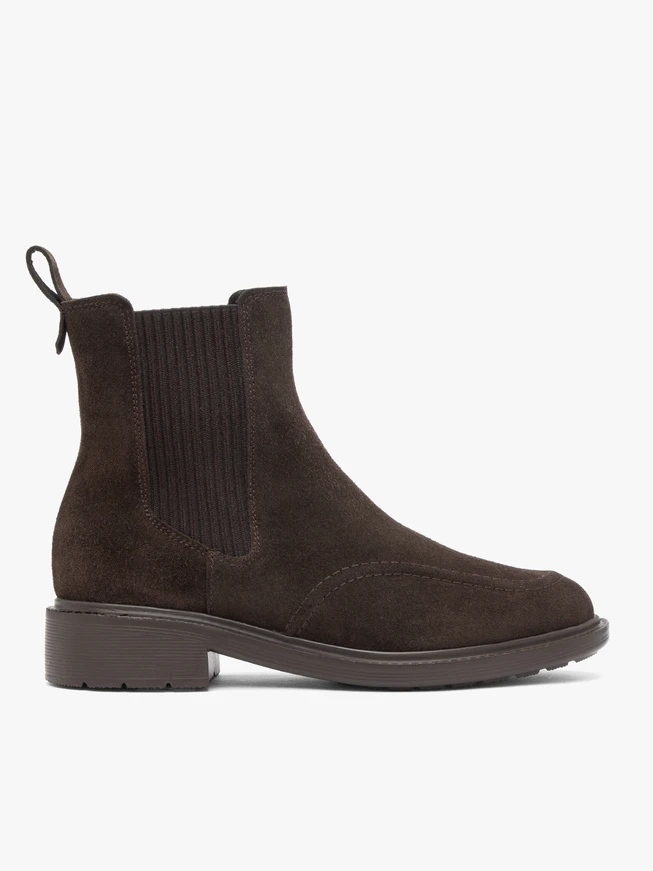 Brown velour slippers