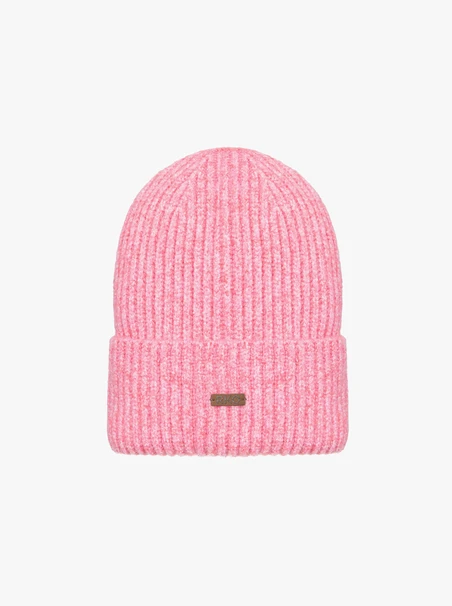 Pink hat with wool accents