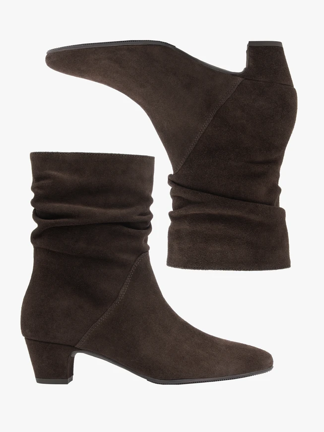 Braune Knitterstiefel