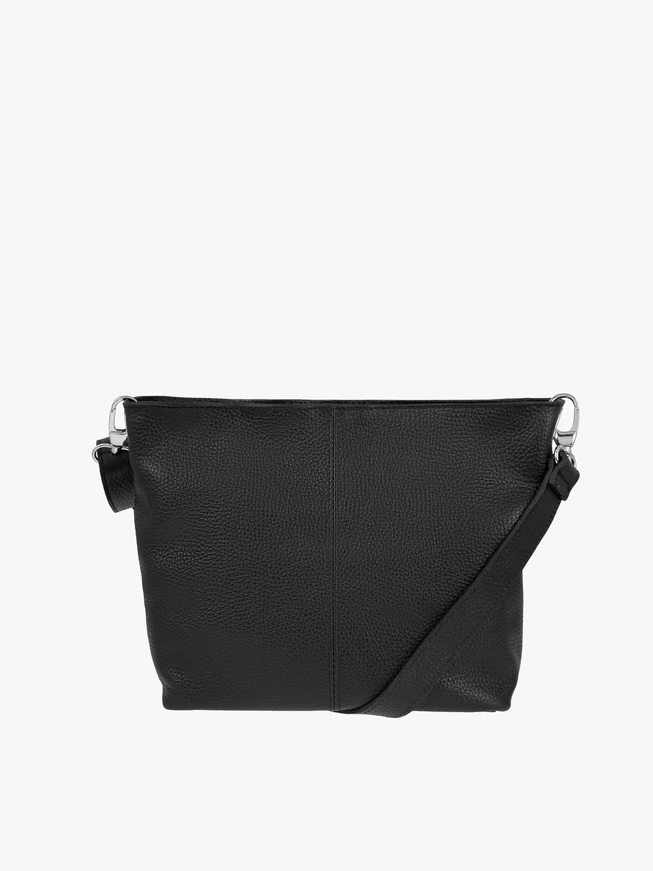 Handtasche aus schwarzem Vollnarbenleder