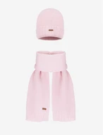 Light pink hat and scarf set