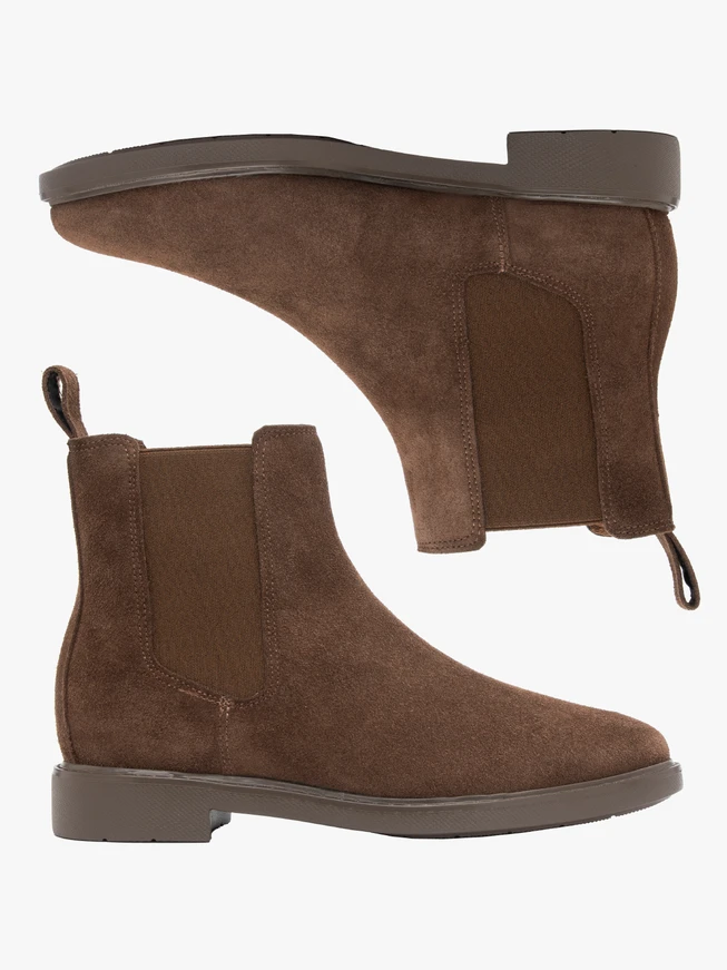 Brown leather slippers