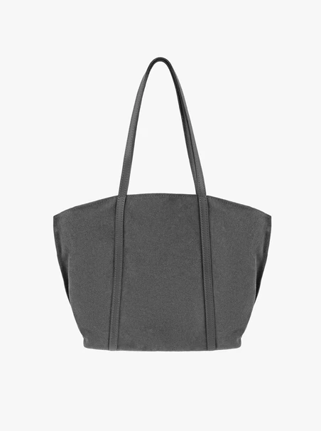 Ciemnoszara duża torebka typu shopper