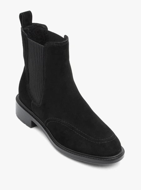 Schwarze Velourspantoffeln