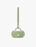 Green velour key ring