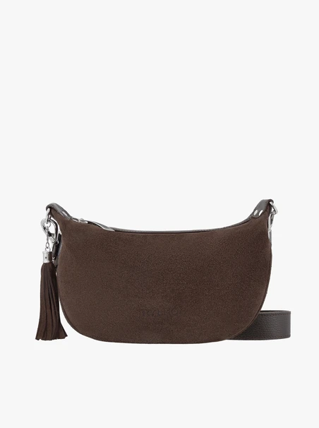 Dunkelbraune Handtasche mit Quaste