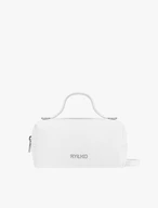 Weiße kleine Lederhandtasche