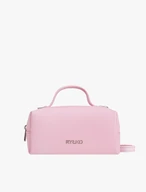 Hellrosa kleine Lederhandtasche
