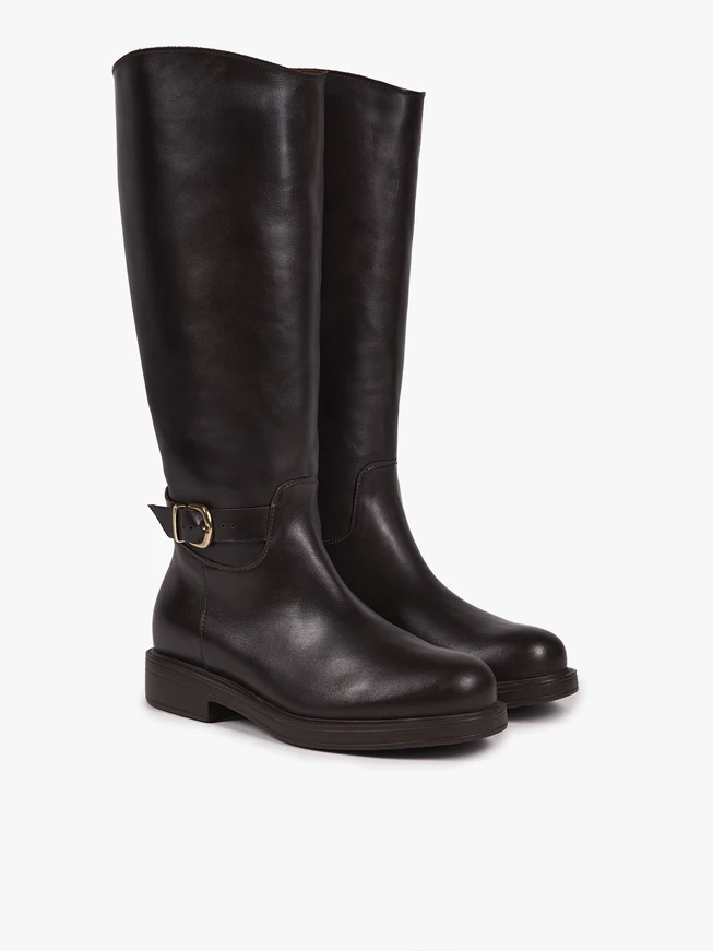 Dark brown riding boots