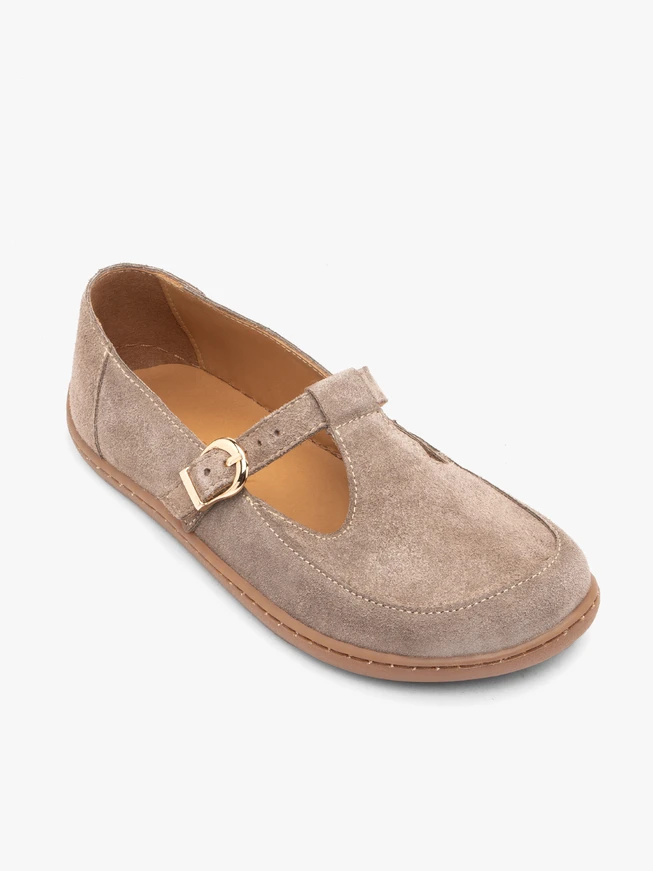 Grey barefoot ballerinas