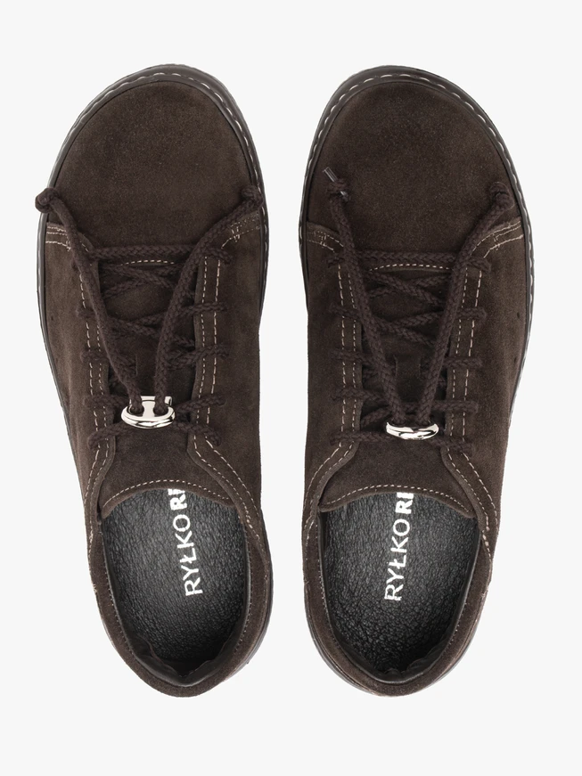 Dunkelbraune Sporthalbschuhe