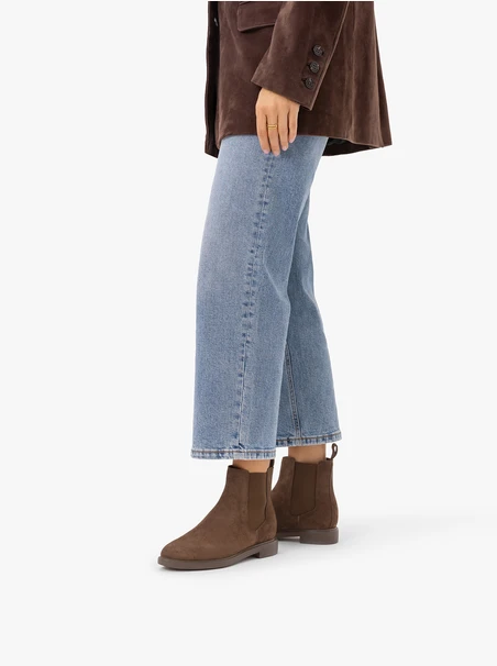 Brown leather slippers