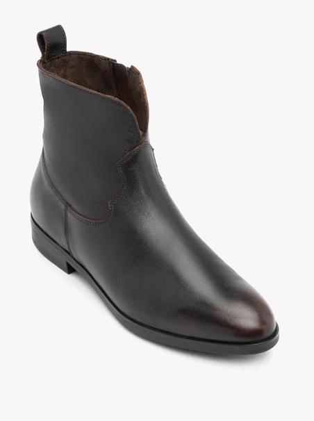 Braune Cowboystiefel aus Leder