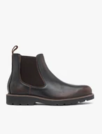 Dark brown leather slippers