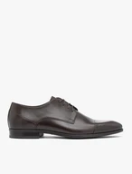 Dunkelbraune formelle Halbschuhe aus Leder