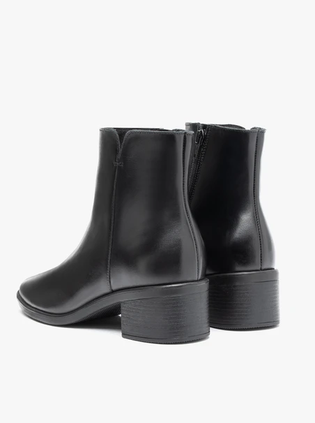 Black leather boots