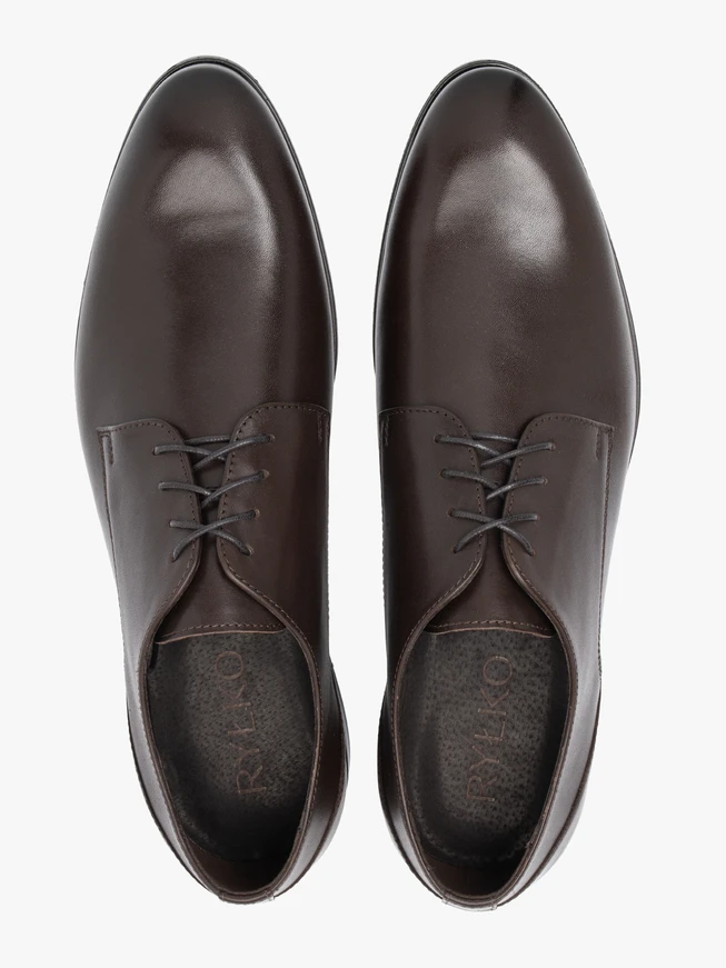 Dunkelbraune formelle Halbschuhe aus Leder