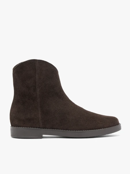 Dunkelbraune Cowboystiefel aus Velours