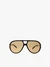 Unisexowe okulary aviator czarne