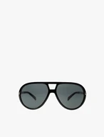 Unisexowe okulary aviator czarne