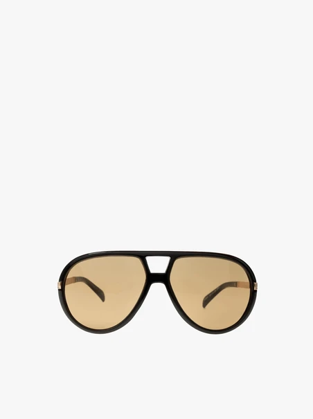 Unisexowe okulary aviator czarne