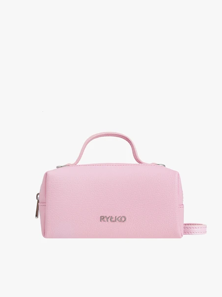 Light Pink Leather Small Shoulder Bag