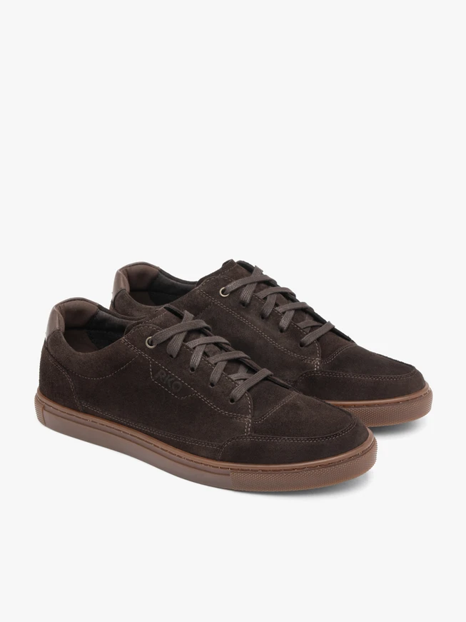 Dunkelbraune Lederhalbschuhe