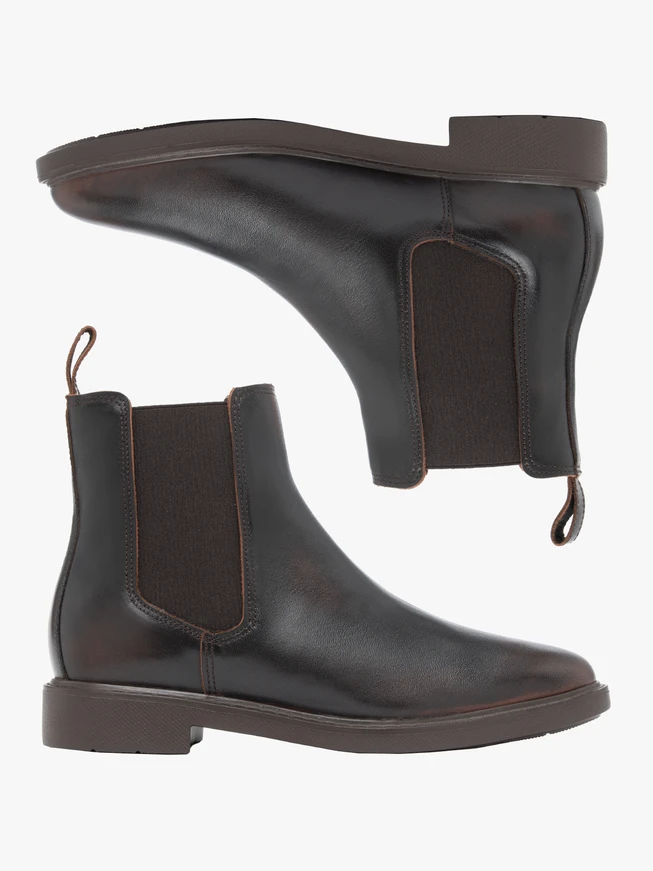 Dark brown leather slippers