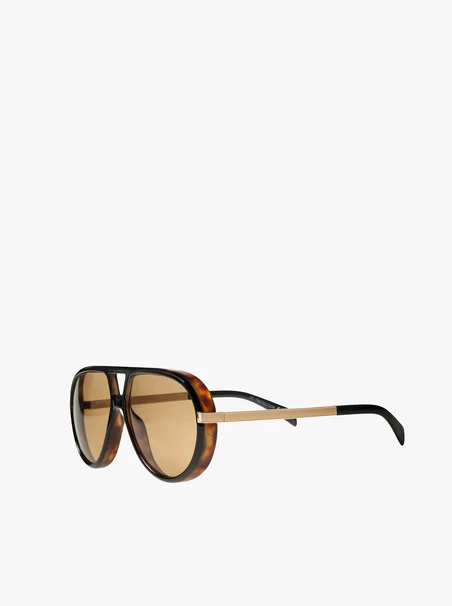 Unisexowe okulary aviator czarne