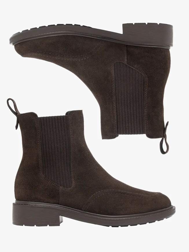 Brown velour slippers
