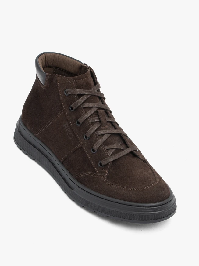 Dark brown sports sneakers