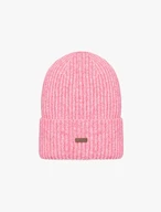 Pink hat with wool accents