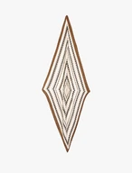 Cream scarf 50x50 cm in geometric pattern