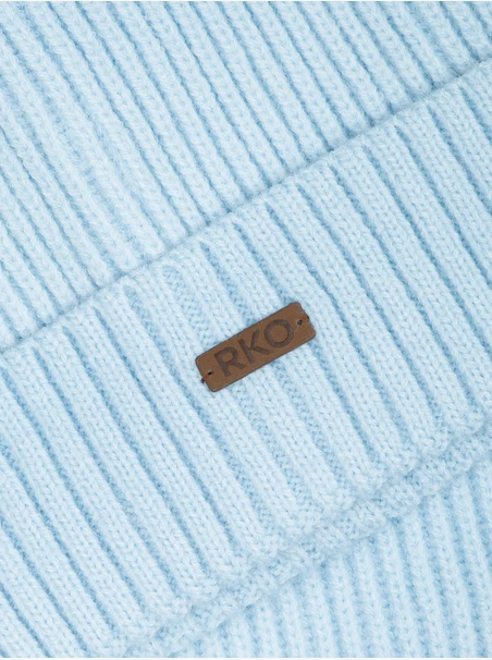 Light blue hat and scarf set