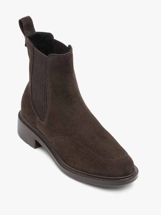 Brown velour slippers