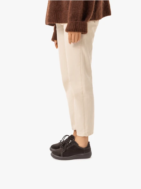 Dark brown sports half shoes
