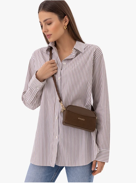 Ryłko Light Brown Small Leather &amp; Suede Bag